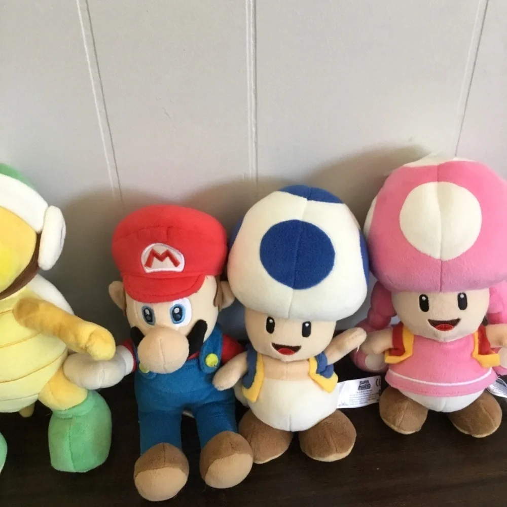 Mario Toadette Toad Bowser JR Plush Little Buddy Set Nintendo